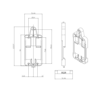 Sonoff DR1 - stiprinājums montāžai uz DIN sliedi - Image 3