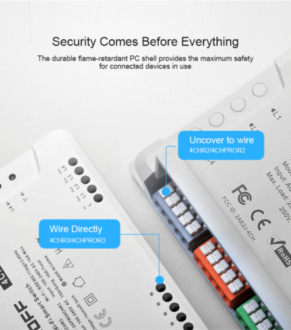 Sonoff 4CH PRO R3 - viedais Wi-Fi un RF 433 MHz slēdzis līdz četrām līnijām - Image 5