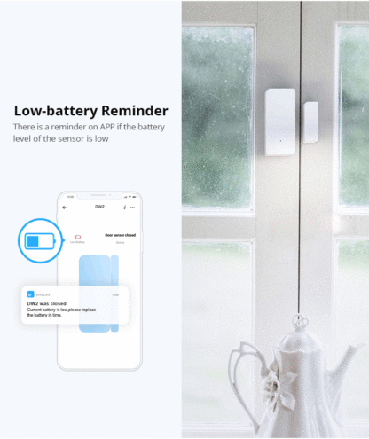 Sonoff DW2-WI-FI - bezvadu Wi-Fi durvju vai logu devējs sensors detektors - Image 7