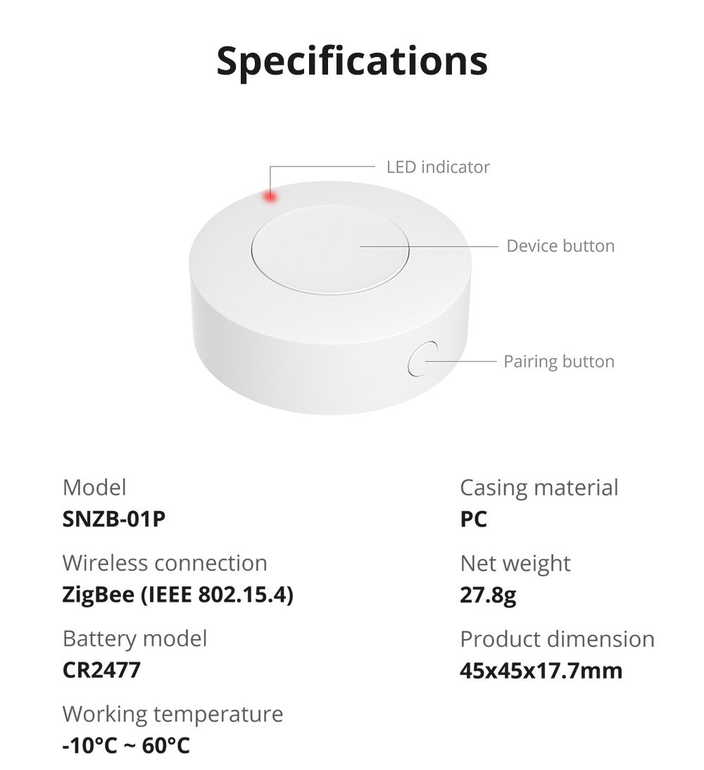Sonoff SNZB-01P - ZigBee slēdzis ar vienu pogu - Image 15