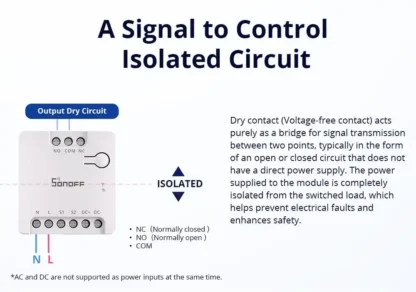 Sonoff MINI-D - sausais kontakts (dry contact) - Wi-Fi - Matter sertificēts - Image 11