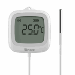 Sonoff SNZB-02LD - Zigbee temperatūras un mitruma sensors ar vadu LED ekrānu ar IP65 aizdardzību